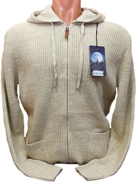 KING WOOL (Турция) из шерсти и кашемира на полном замке с капюшоном "СТАЛКЕР" Размеры (48-54)