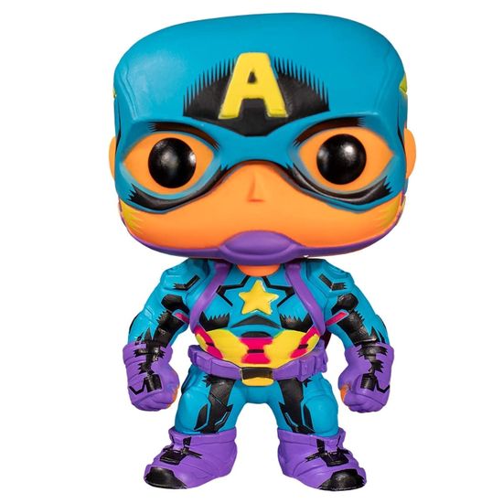 Фигурка Funko POP! Bobble Marvel Captain America (Black Light) (Exc) 48845