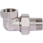 Разъемное соединение (американка) угловое STOUT - 1/2" (ВР/НР, никелированное, металл по металлу)