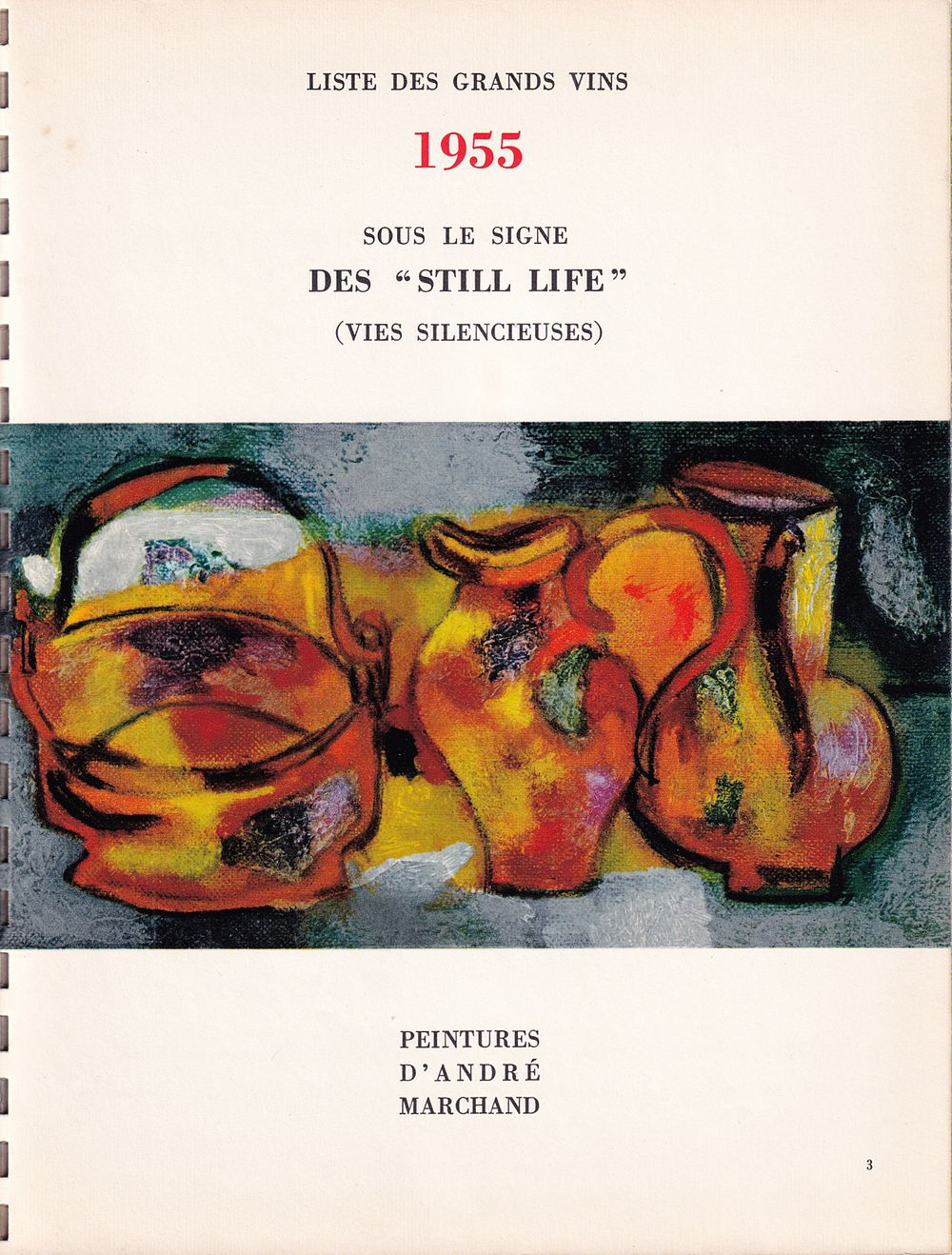 Прейскурант лучших вин парижского торгового дома «Николя» (Nicolas) на 1955 год