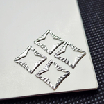 Подвеска, коннектор, сталь, квадрат, алмазная грань, 13мм, штучно