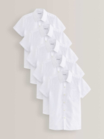 Рубашка с коротким рукавом школьная для мальчика Next M13-627, 5 шт., Белый