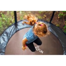 Батут с защитной сеткой DFC JUMP4FUN 6 ft черный с лестницей