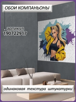 3D Подростковые фотообои граффити девушка