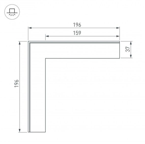 Коннектор L-образный внешний Arlight SL-Linia32-Fantom 030096