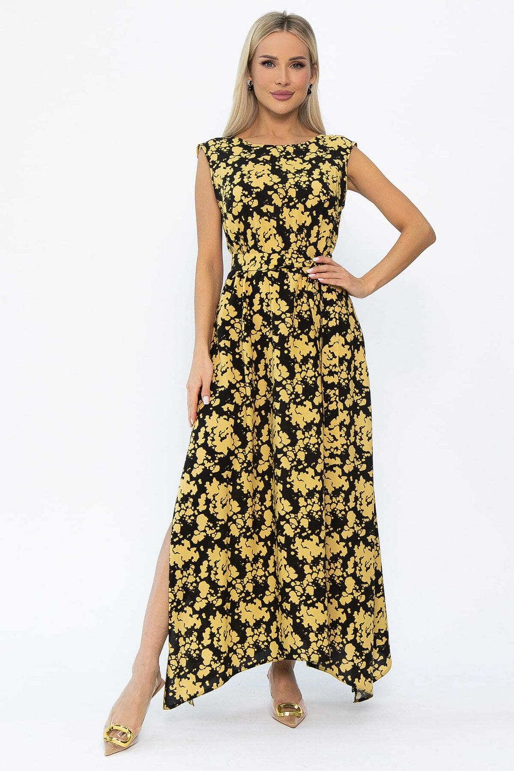 Платье Иниша (черно-желтое) П13924-4М LT Collection