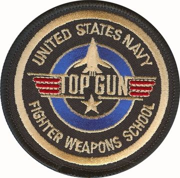 Нашивка TopGun круглая эмблема