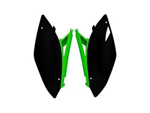 Боковины задние для Kawasaki KX250F 09-12, KX450F 09-11 черно-зеленые RTech R-FIKXFNRVE29