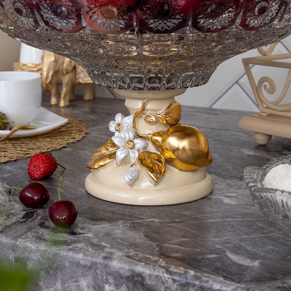 Фруктовница-конфетница Лайм Дженоа Айвори Мейджи