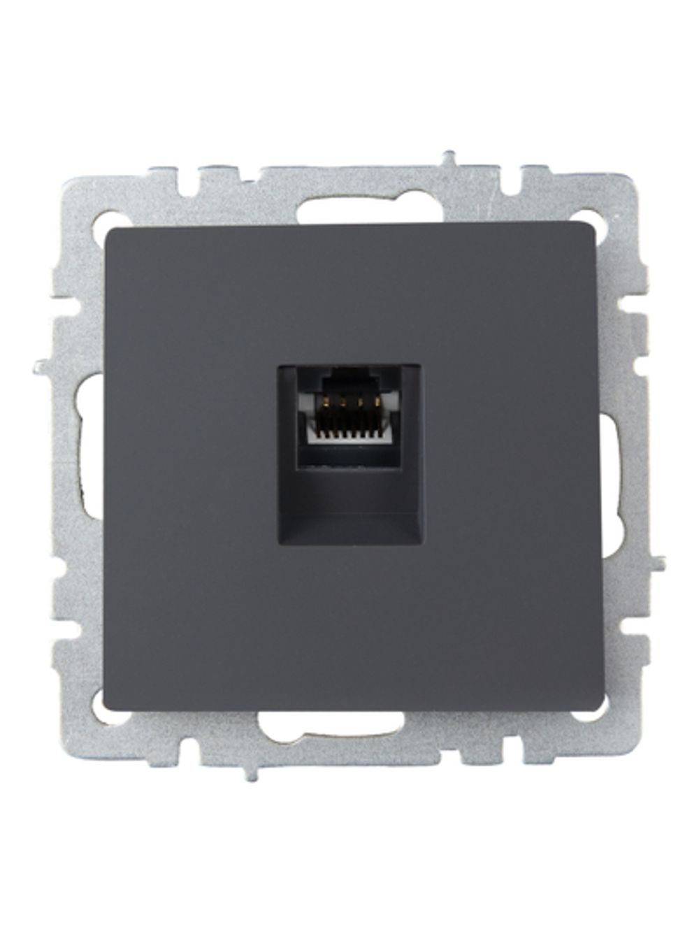 BRITE Розетка компьютерная RJ45 кат.6 РК11-БрГ графит IEK
