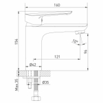 Смеситель для раковины 35k MIXLINE ML29-04 "Comfort"