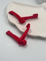 Застежка клевант узел красная (китайская пуговица)