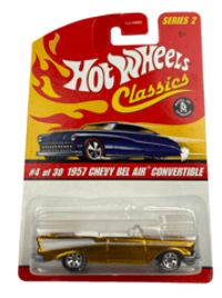 Hot Wheels Classics Series 2: 1957 Chevy Bel Air Convertible (Gold) (#4 of 30) (2006)