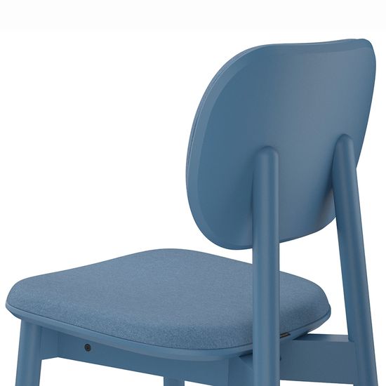 Стул с обивкой saga, рогожка, синий