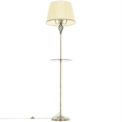 Citilux Вена CL402933T Торшер бронза со столиком и кремовым абажуром