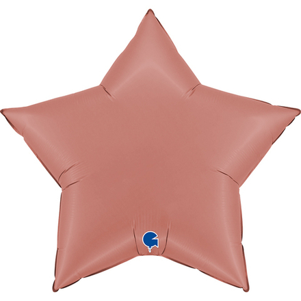 Звезда розовое золото сатин Gr 36" в уп.