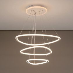 Citilux Неон Смарт CL731A330E RGB Умная подвесная люстра Белая