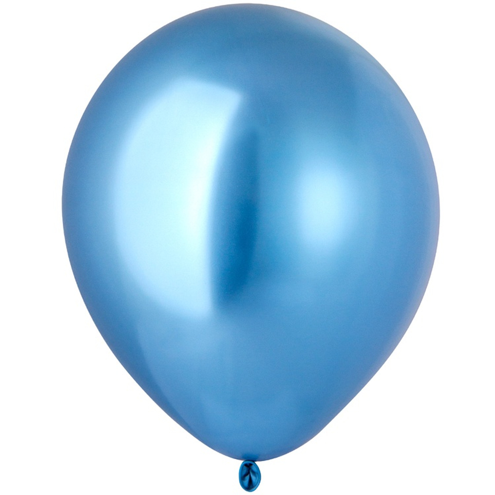 Шар латексный Хром 13 см (Голубой)