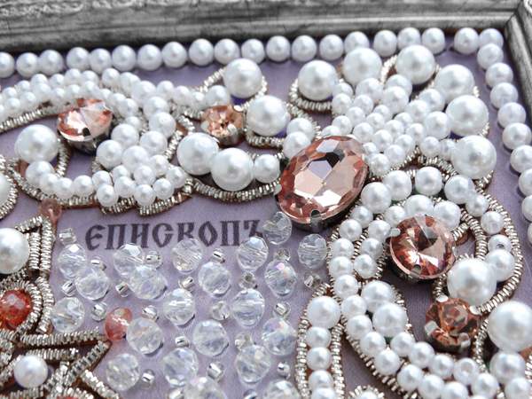 ЖС-15-СР Набор для вышивания хрустальными камнями Спиридон Тримифунтский (розовый)