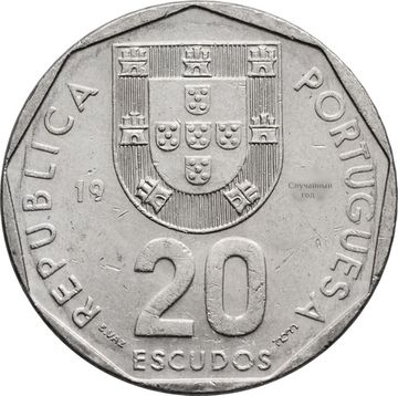 20 эскудо 1986-2001 Португалия