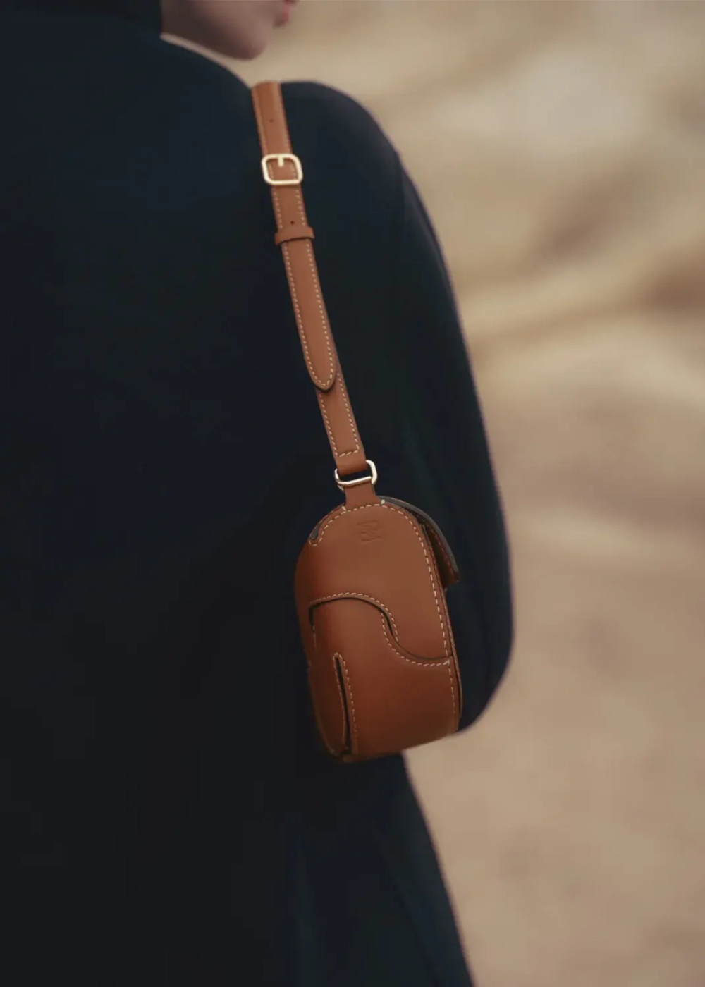 POLENE СУМКА OSMO, КОНЬЯЧНЫЙ