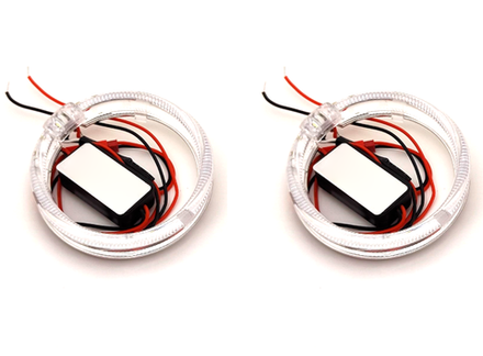 Светодиодные Ангельские глазки Белый цвет 80мм 2.5 LED (комплект, 2шт)