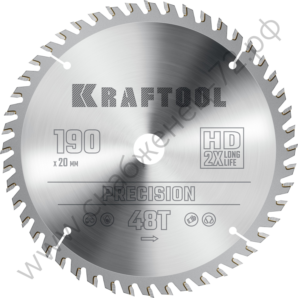 KRAFTOOL PRECISION 190х20мм 48Т, диск пильный по дереву
