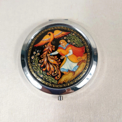 Ручное зеркало "Иван-царевич и Жар-птица"  (худ. роспись Палех)