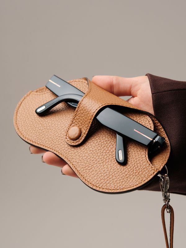 Футляр для очков / очечник DBR 15-82 коричневый лист