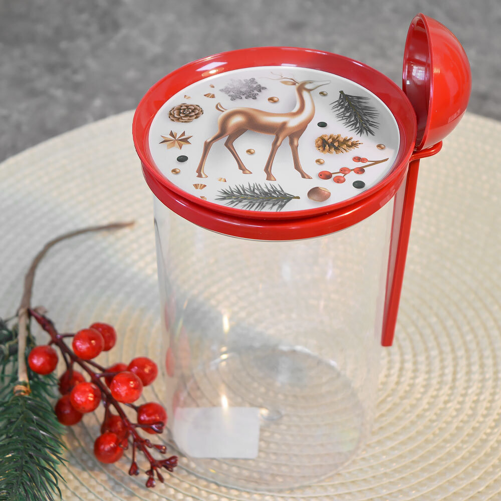 Банка для сыпучих продуктов 0,7л с ложкой "Сказочный лес"