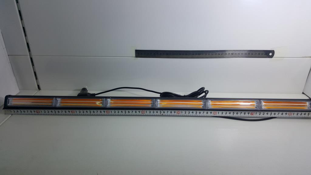 Светодиодный стробоскоп COB-6 оранжевый 12/24V (92 см), без магнитов Вес: 1,2 (106*7*5)