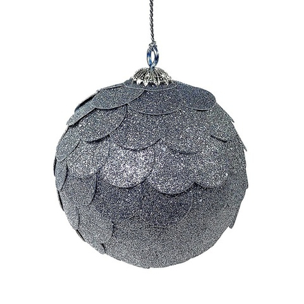 Шар новогодний декоративный paper ball, серебрянный