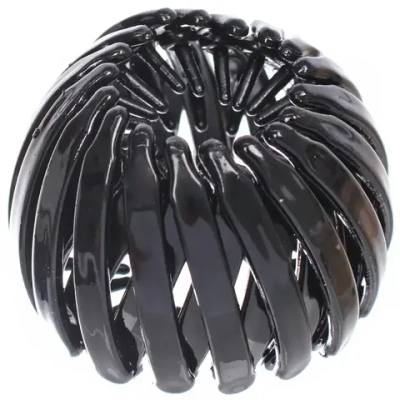 Заколка - автомат пластиковая «KLEVER», цвет черный, 7*14см (в пакете с подвесом)