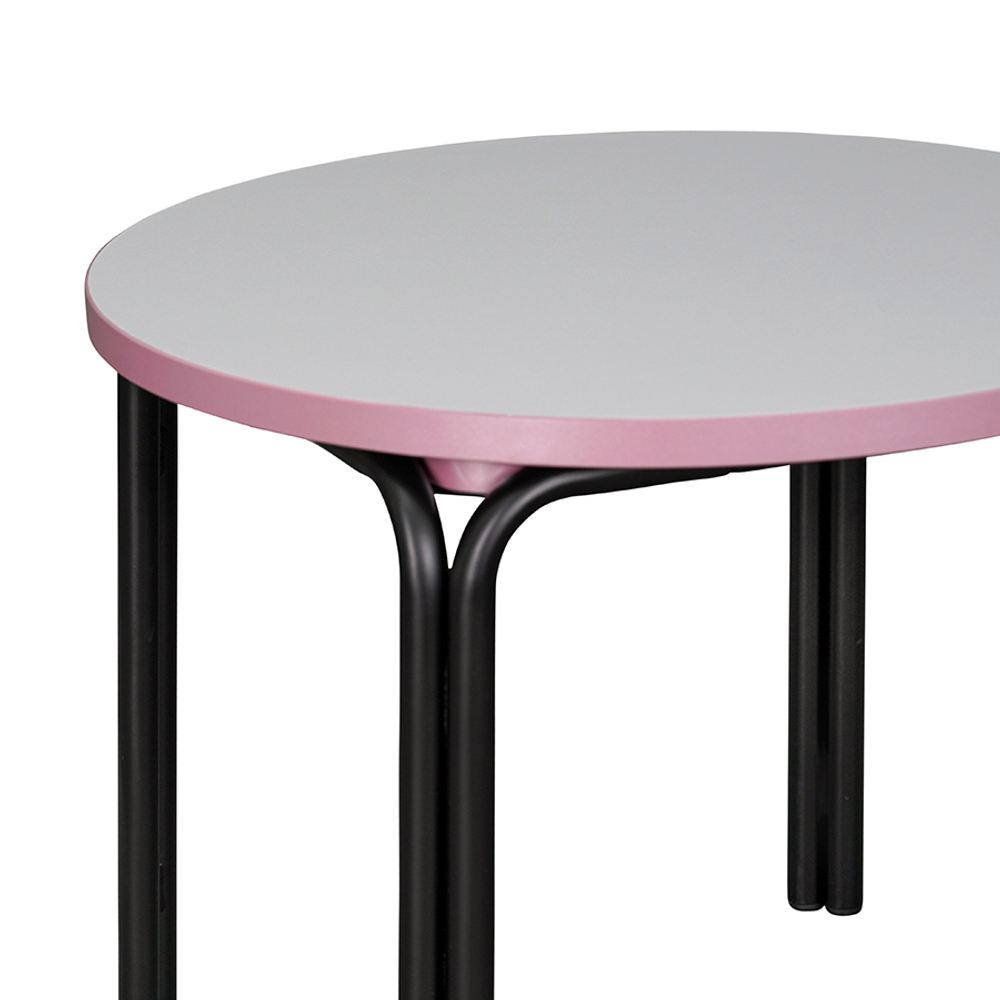 Столик кофейный Ror, 50 см, черный/серый/розовый