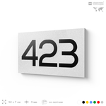 Номер на дверь 423, табличка на дверь для офиса, квартиры, кабинета, аудитории, склада, белая 120х70 мм, Айдентика Технолоджи