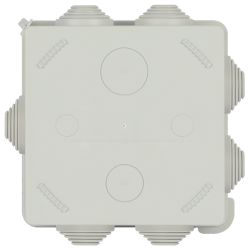 Распаячная коробка ЭРА KOR-100-100-55-7gv-MP серая 100х100х55мм с гермовводами 7 входов прямой монтаж IP55