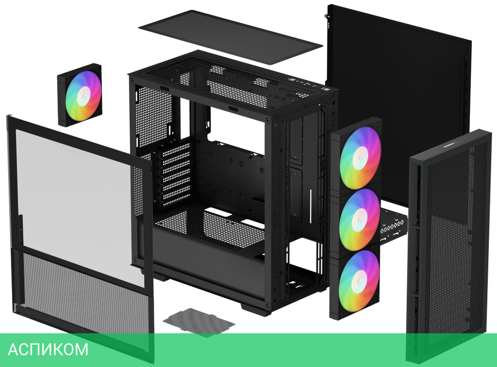 Корпус DeepCool CH560 ATX без БП черный (R-CH560-BKAPE4-G-1)