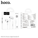 Наушники с микрофоном HOCO M111 Pro Lightning (белый) работают без Bluetooth