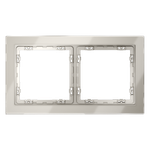 Рамка стеклянная на 2 поста, (кашемир, стекло) Voltum S70 VLS110203