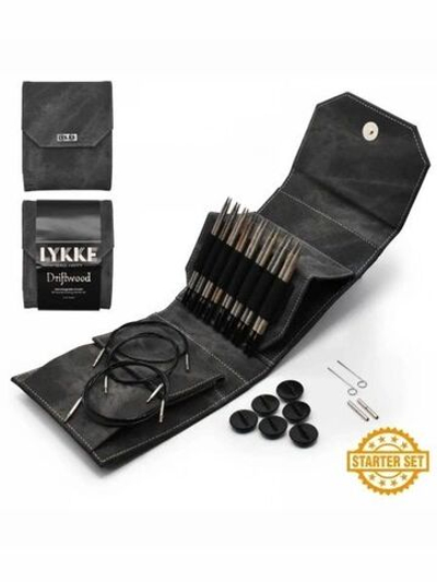 Набор съемных спиц 12 см 12 пар Driftwood Grey Lykke