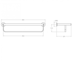 Ergos, полка для полотенец XL для ванной комнаты, нерж сталь.TOAL03IC