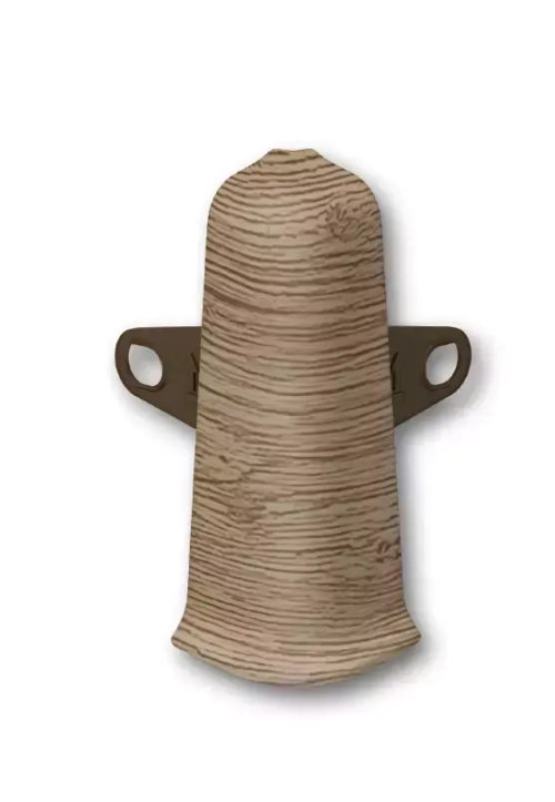 Угол наружный с крепежом для плинтуса 70мм "Деконика", 228 Дуб классик