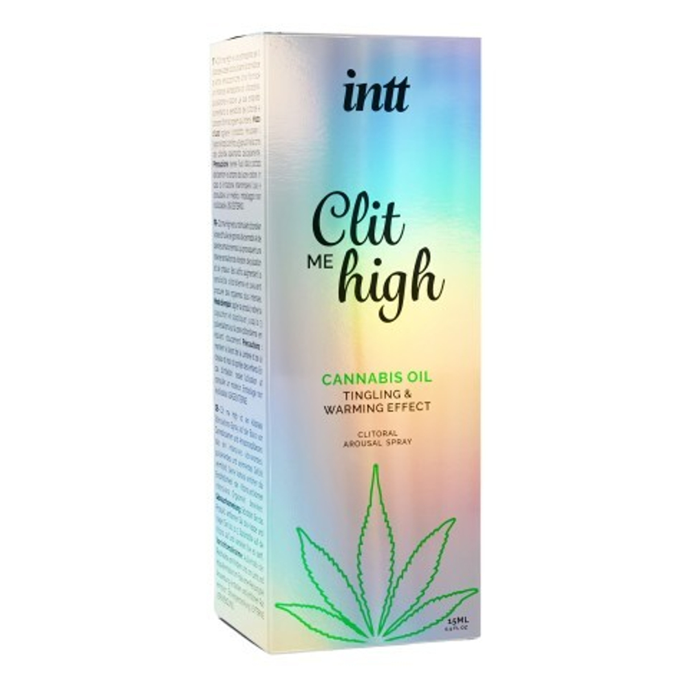 Согревающий жидкий вибратор для клитора Intt Clit Me On High Cannabis Oil 15 мл.