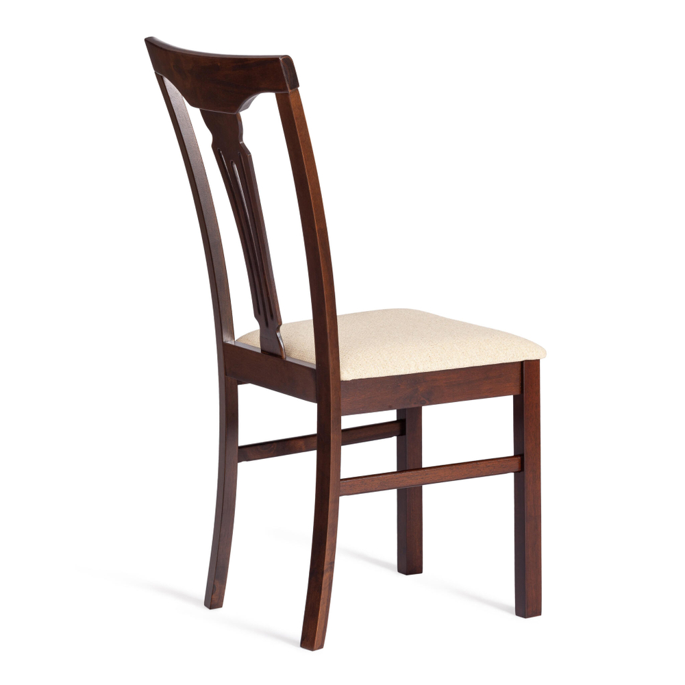 Стул - Гермес/ Hermes дерево гевея, 43х49х94см, Cappuchino , ткань бежевая (S178-4)