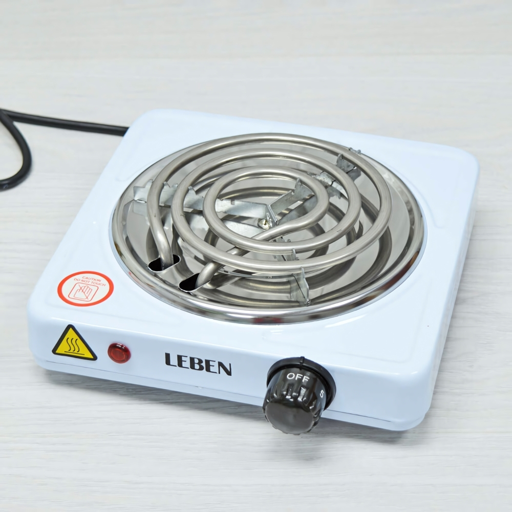 Плитка электрическая 1 комфорка 1000Вт d14см LEBEN