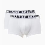 Мужские трусы хипсы белые набор 2 в 1 Bikkembergs CLASSIC BKK1UTR02BI