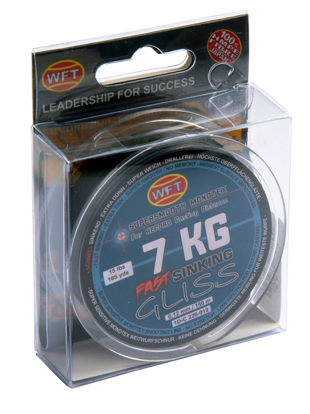 Леска плетёная WFT KG GLISS SINKING Black 150 м, 0.12 мм