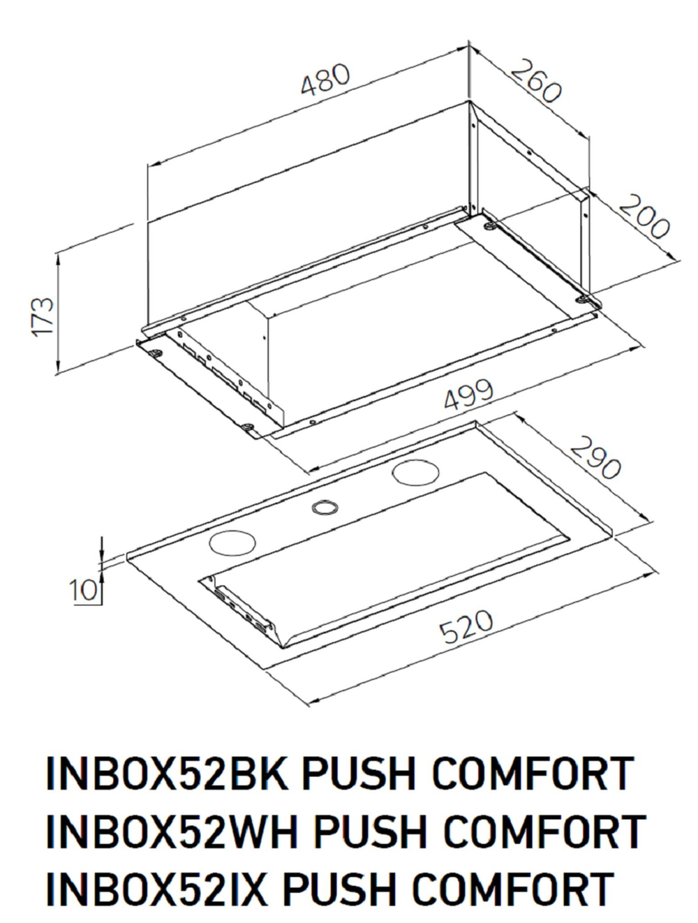 Полновстраиваемая вытяжка Meferi INBOX52IX PUSH COMFORT фото 15