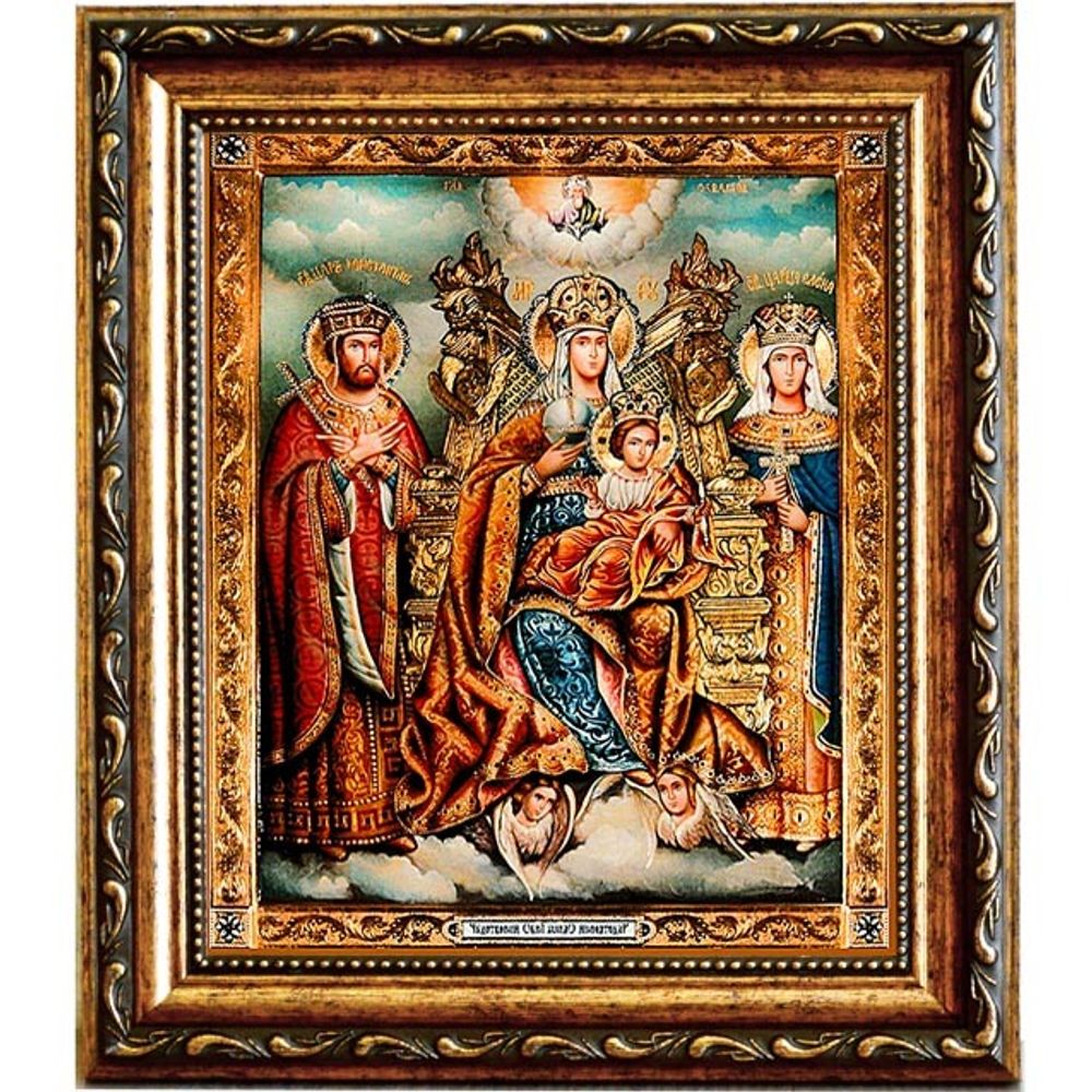 Царица цариц. Икона Божьей Матери на холсте.