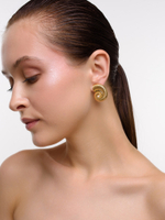 Серьги "Shell Ribbing Pearl" Gold